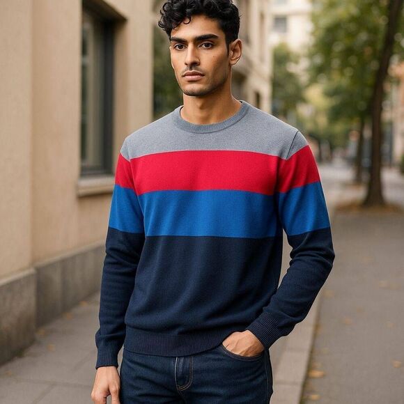 Quicksilver Colorblock Stripe Sweater - Picture 2 of 8